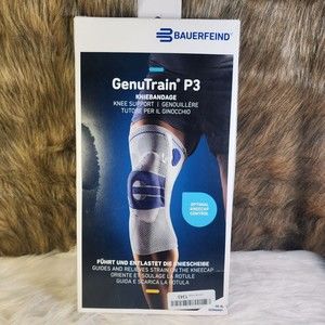 BAUERFEIND GenuTrain P3 Size 4 Right Knee Advanced Active Patella Support Black